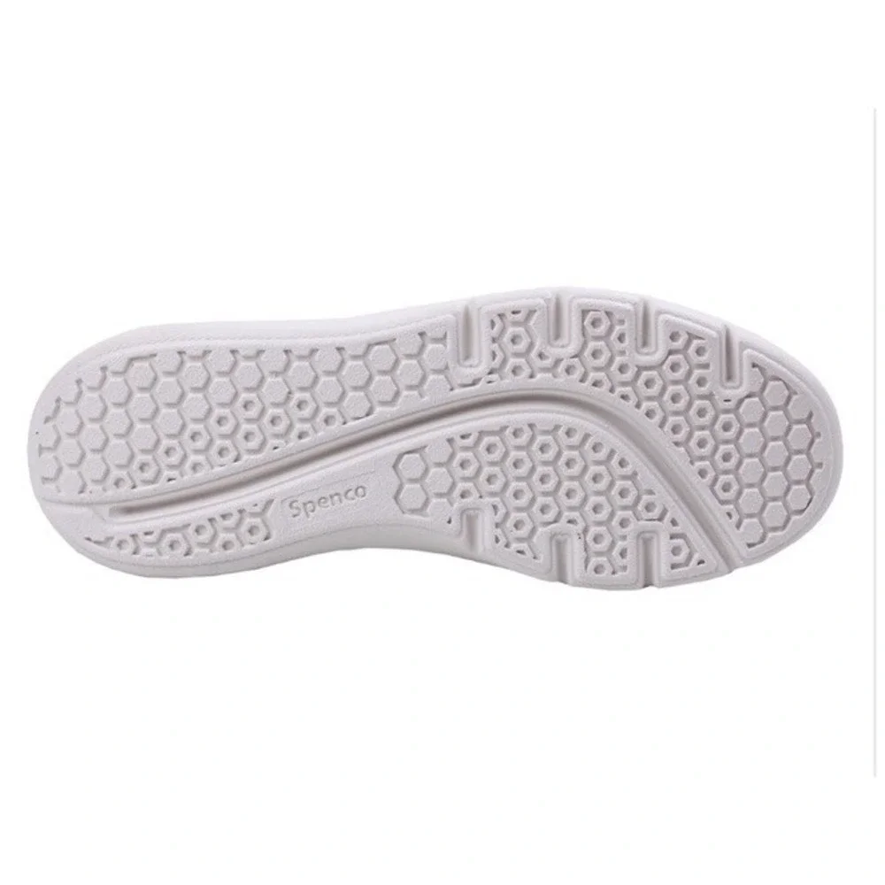 Spenco Kelsey Sneaker Womens 8 Medium White Arch Supportive Shoe Flaw New‎